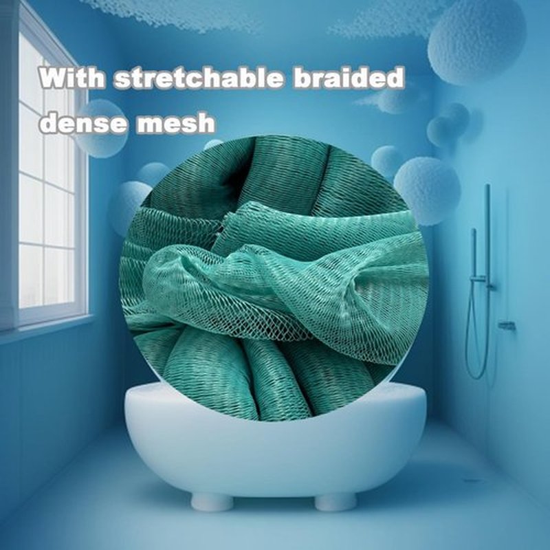 Large 85g Blue Bath Loofah Sponge Loofa Luffas Shower Puff Pouf Ball Exfoliating Body Back Scrubber for Men&Women