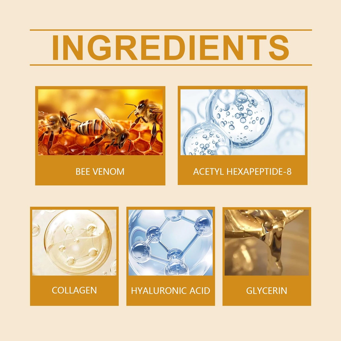 PAQIMAN 2 Pcs Botox Bee Venom Skin Cream, Anti-Aging Face for All Skin Type Wrinkle Removal & Firming Moisturiser Cream