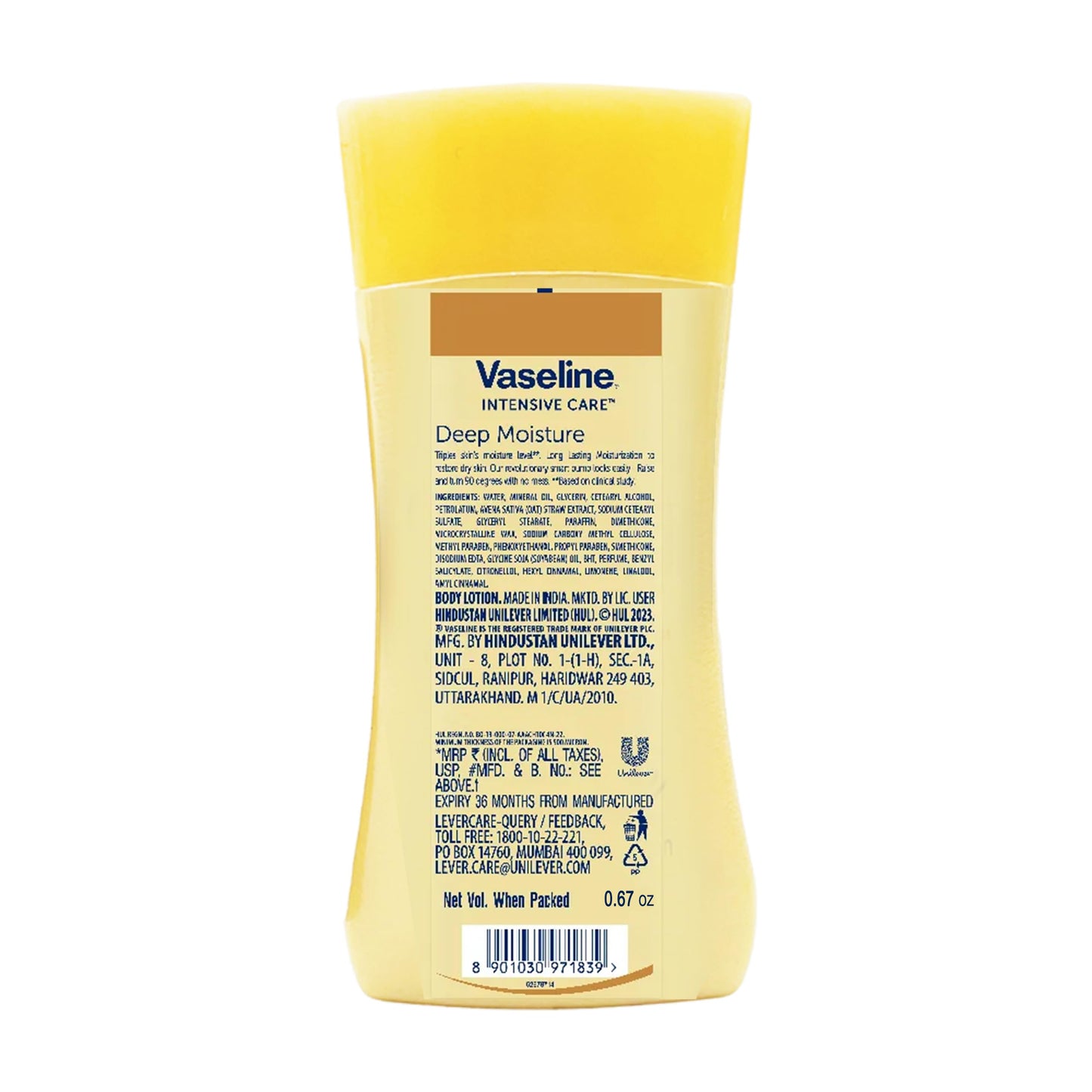 Vaseline Intensive Care Travel Moisturizer, 24 Count Bulk, Deep Moisture Moisturizing Lotion, Face and Body Moisturizer for Dry Skin, 0.67 oz