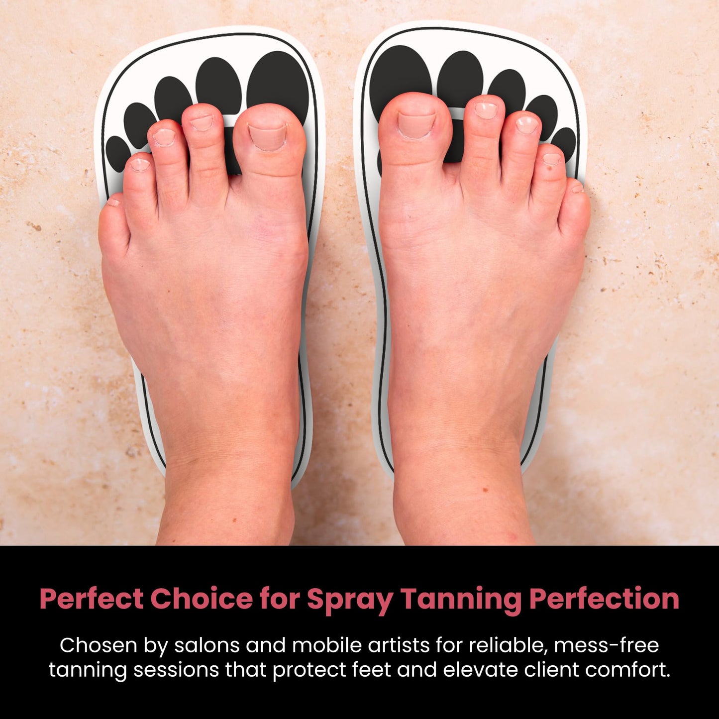 Black 120Pairs(240Feet)Disposable Spray Tanning Feet Pads for Hygienic Foot Protectors,Comfortable & Hygienic Spray Tan Pads Feet-Specifically for the Spray Tanning Industry or Salon,One Size-Non Slip