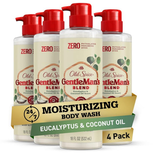Old Spice Hand & Body Lotion for Men, Gentleman's Super Hydration, 24/7 Moisturizing with Vitamin B3 Complex, Fast Absorbing, Lavender + Mint Cream, 17 oz (Pack of 4)