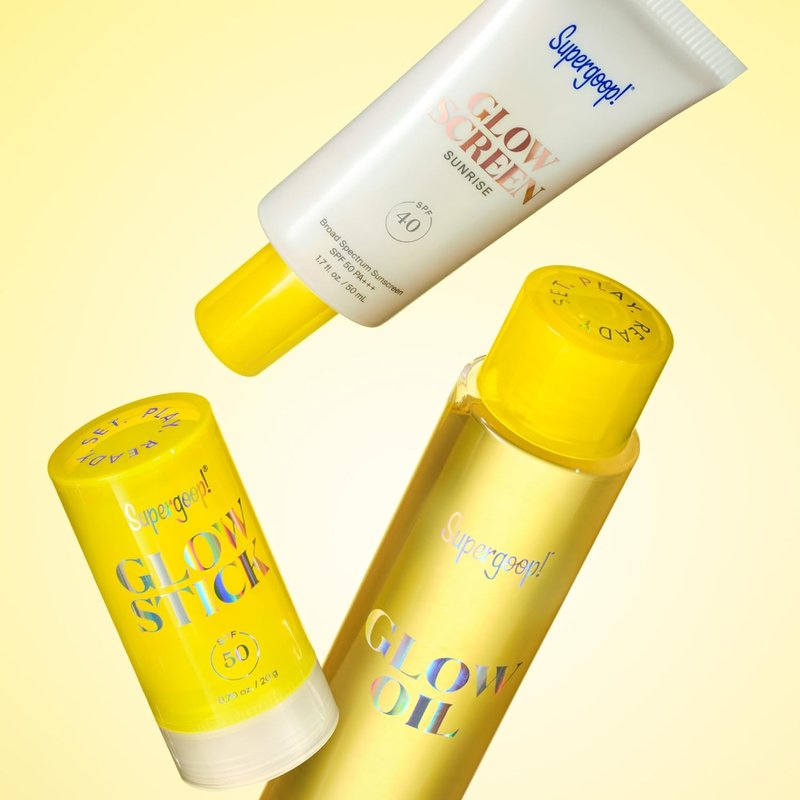 Supergoop! Glow Stick SPF 50 PA++++ | Hydrating Dry Oil Sunscreen Stick for Face & Body - Brightens Skin, Travel-Friendly