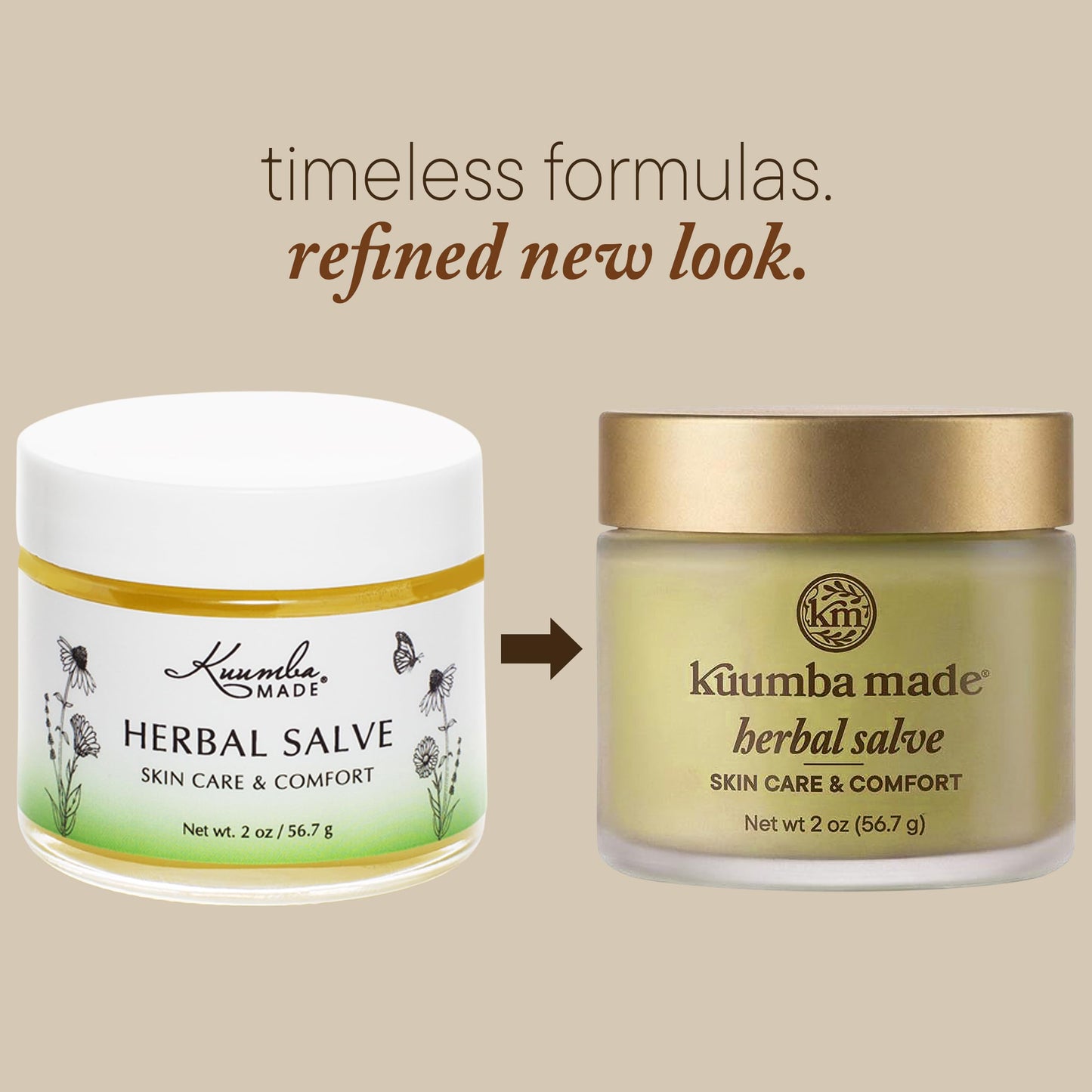 Kuumba Made Herbal Salve, Comfort Balm with Calendula & Comfrey, 2 Oz