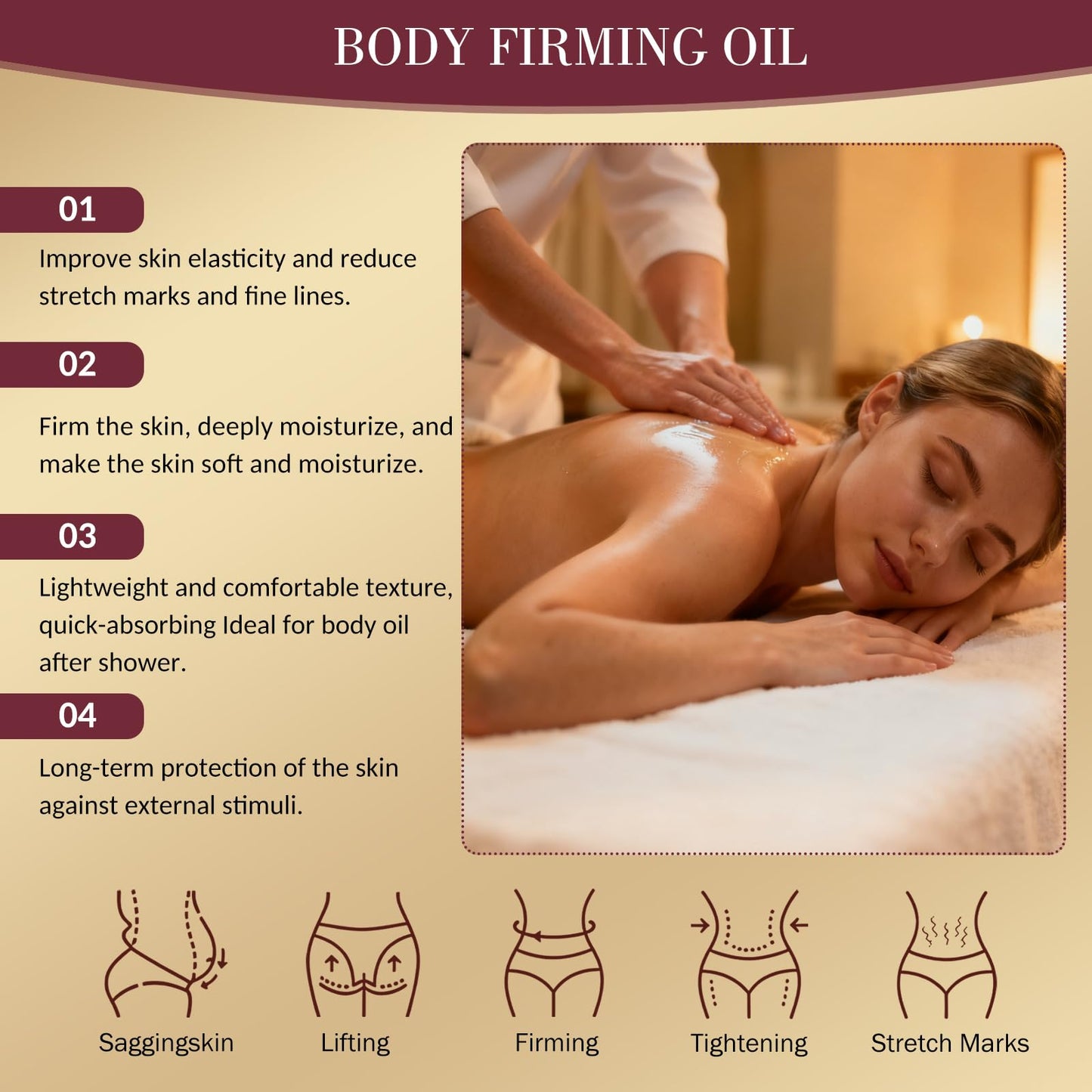 Body Firming Oil Glow-Remedy body oil for women,Body Oil After Shower Tightening&Hydrating Treatment for Arms,Legs,Stomach&Body,Natural Firming Oil for Dry Skin,Non-Greasy Body Serum-(4.06 Oz) 2pack