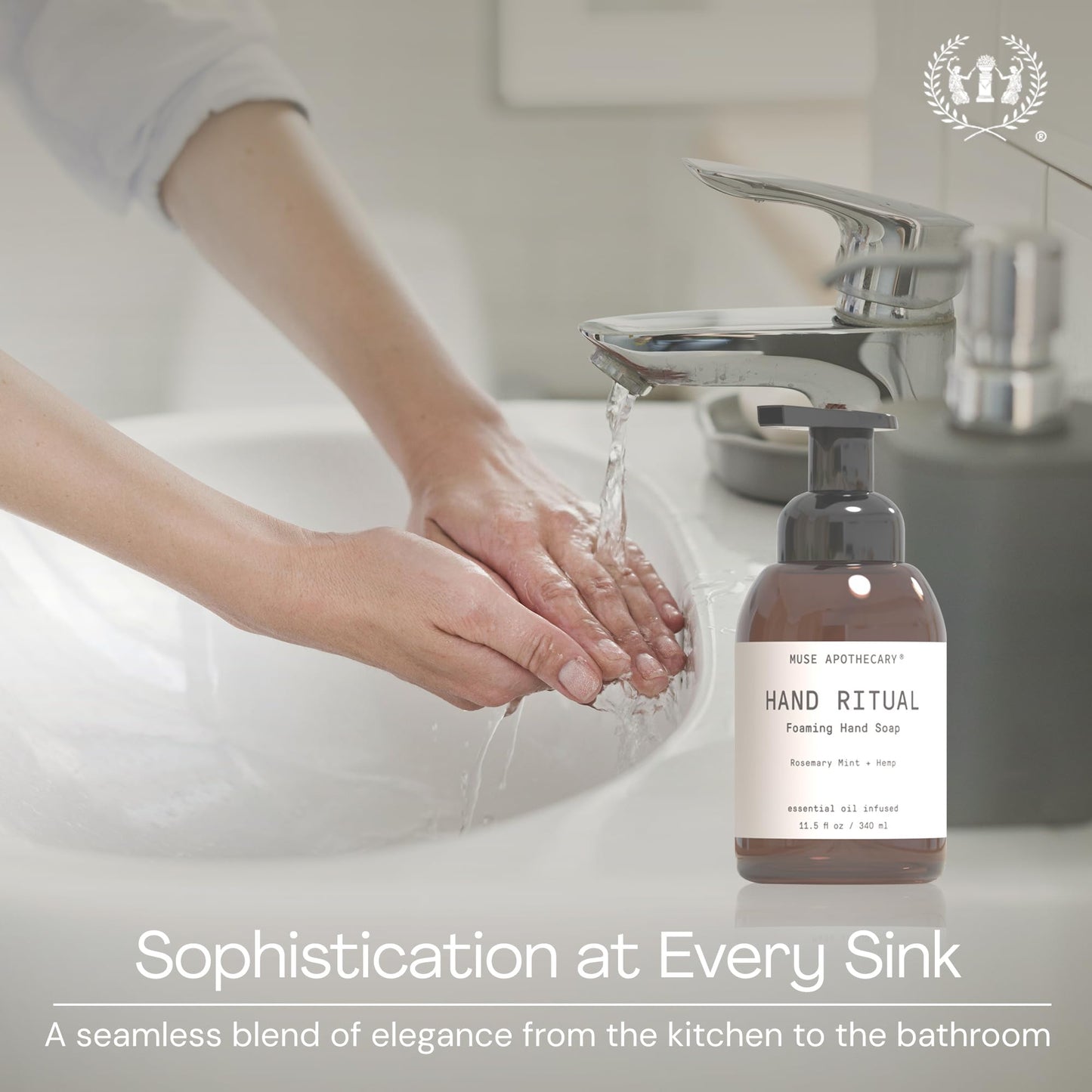 Muse Apothecary Hand Ritual - Aromatic and Nourishing Foaming Hand Soap, Infused with Aromatherapy Essential Oils - USDA Certified Biobased - 11.5 oz, Cara Orange + Fig + Blackberry Vanilla, 2 Pack