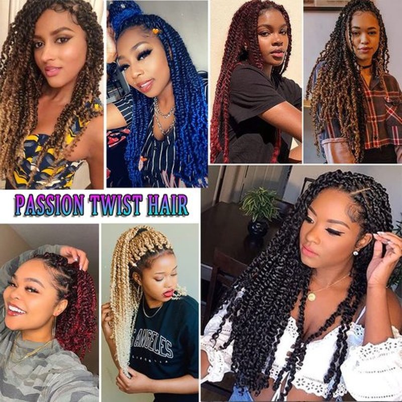 Burgundy Pretwisted Passion Twist Crochet Hair Pre-Looped 14 Inch 8 Packs Short 1B/Bug Crochet Passion Twist Hair Pre Twisted Red Crochet Hair for Black Women
