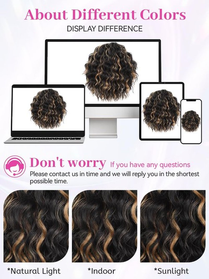 Isaic Ponytail Extension 8Inch Short Wavy Curly Ponytails Drawstring Ponytail for Black Women Black Mixed Ginger Pony Tails Hair Extensions Synthetic Hairpiece for Daily Use