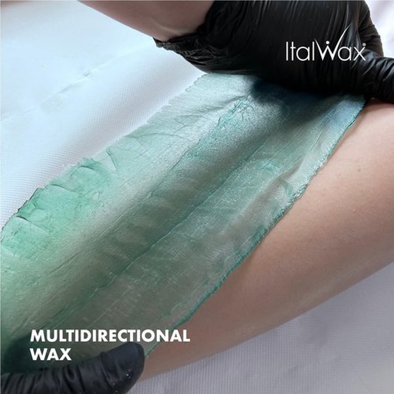 Italwax Azulene - 500g / 1.1lb - Hard wax beads for hair removal - Natural formulation ideal for sensitive skins - Unscented - Recommended for Bikini Area and Armpits