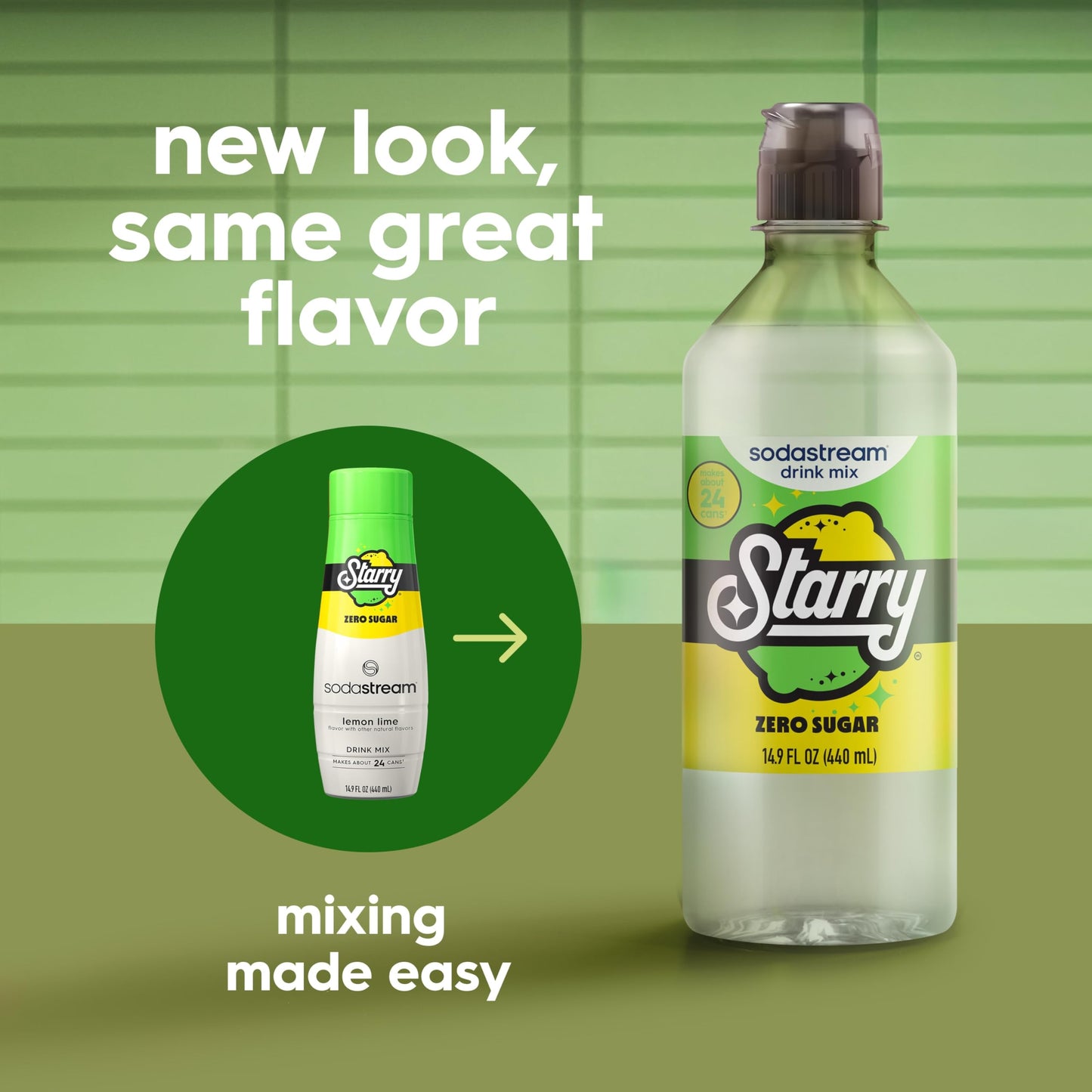 Sodastream® Starry Zero® New Pour Bottles Beverage Mix 14.9 Fl Oz (Pack of 4)