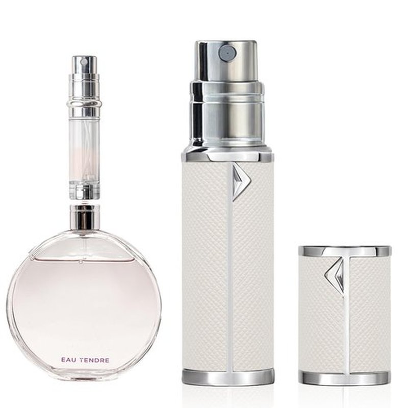 muilsae AB00WH Leatherette Refillable Perfume Atomiser 5ml, Bottom Fill Perfume Bottle, Portable and Leak-proof Suitable for Women and Men (AB00WH 5ml)