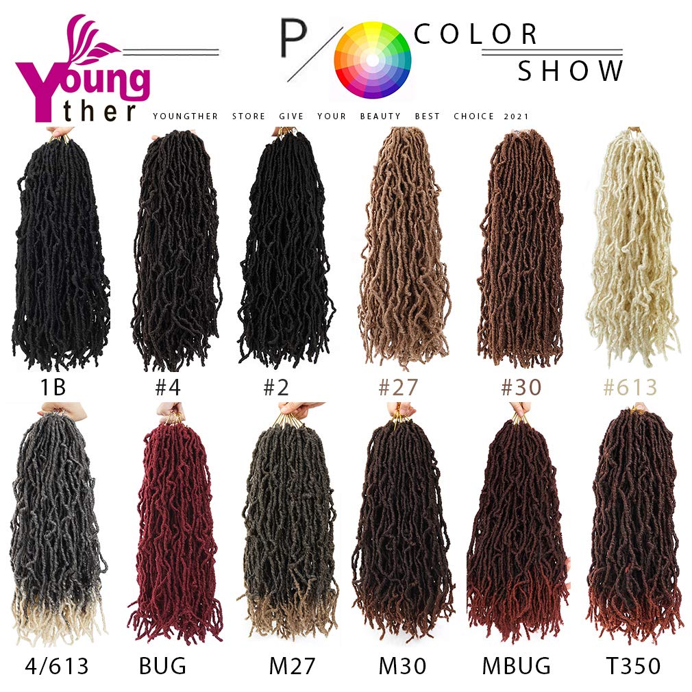 6 Packs New Faux Locs Crochet Hair Most Natural 24 inch New Soft Locs Crochet Hair New Goddess Locs Crochet Hair for Black Women (24 inch 6packs, Mbug)