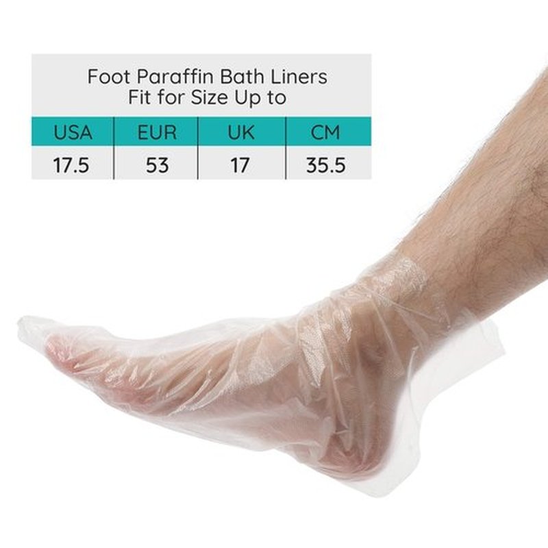 Segbeauty Extra Large Paraffin Wax Liners, 200pcs Plastic Paraffin Wax Mitts Booties Bags for Moisturizing, Paraffin Baths Gloves for Hand, Pedicure Sock Covers for Feet Hot Wax treat-ment
