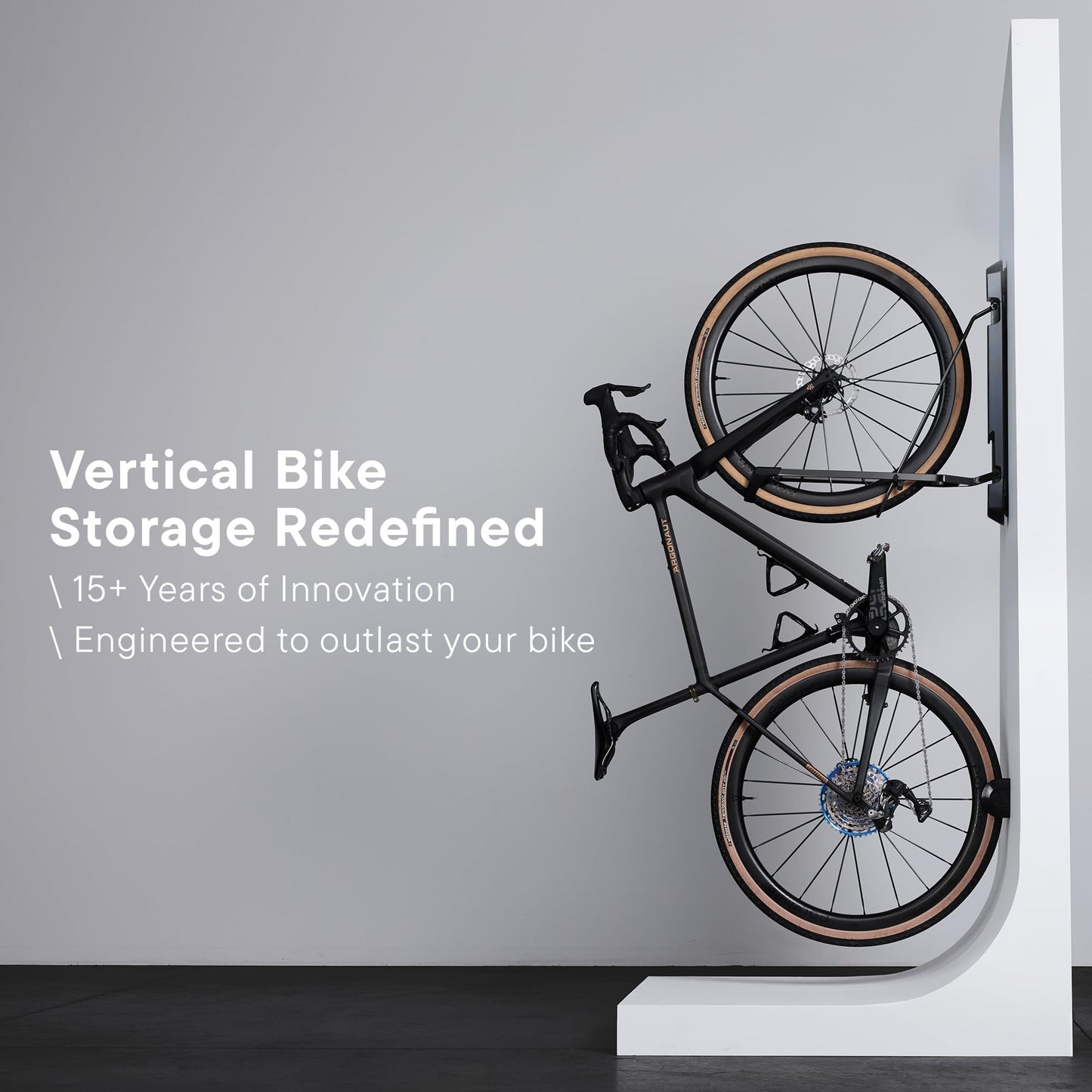 Steadyrack Proflex Fat Bike Rack - Vertical Wall Mount Bike Storage for Home - Roll-in Roll-Out System - Space-Saving Pivot – Fits Fat, Plus, Cruisers, Fender - Includes GearMate SteadySpine - 2 Pack