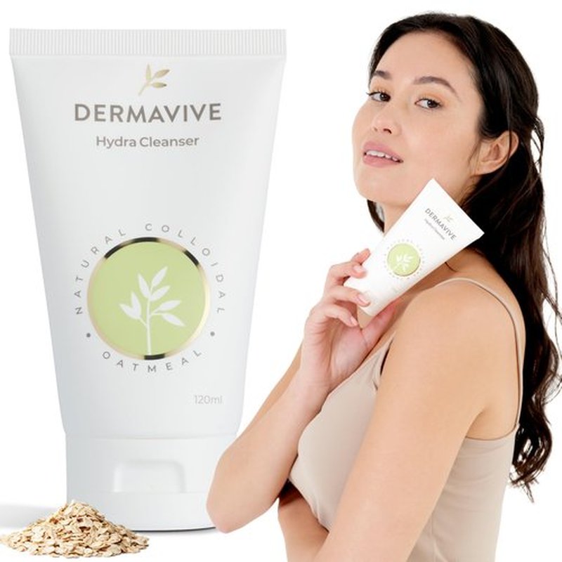 Dermavive Hydra Facial Cleanser (4.05 Oz) Refreshing, Deep Cleansing Daily Face Wash for Women & Men | PH Balanced, Gentle Face Cleanser Face Wash for Dry Skin, All Skin Types | Hydrating Facial Wash