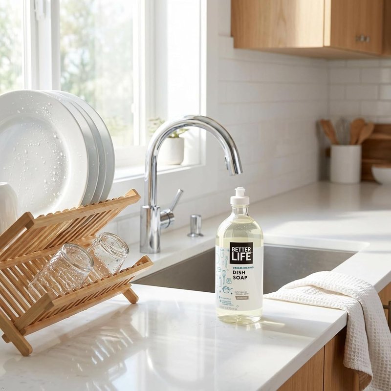 Better Life Liquid Dishwashing Soap - Unscented Kitchen Soap for Sensitive Skin | 22 Fl Oz