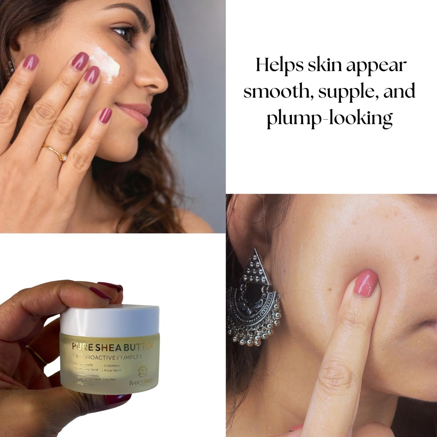 ivory loom Nourishing Face Cream, Elevated | Unrefined Shea Butter + Bioactive Complex | Niacinamide, Vitamin C, Hyaluronic Acid & Aloe Vera | Plant-Based Daily Moisturizer | 1.76 oz
