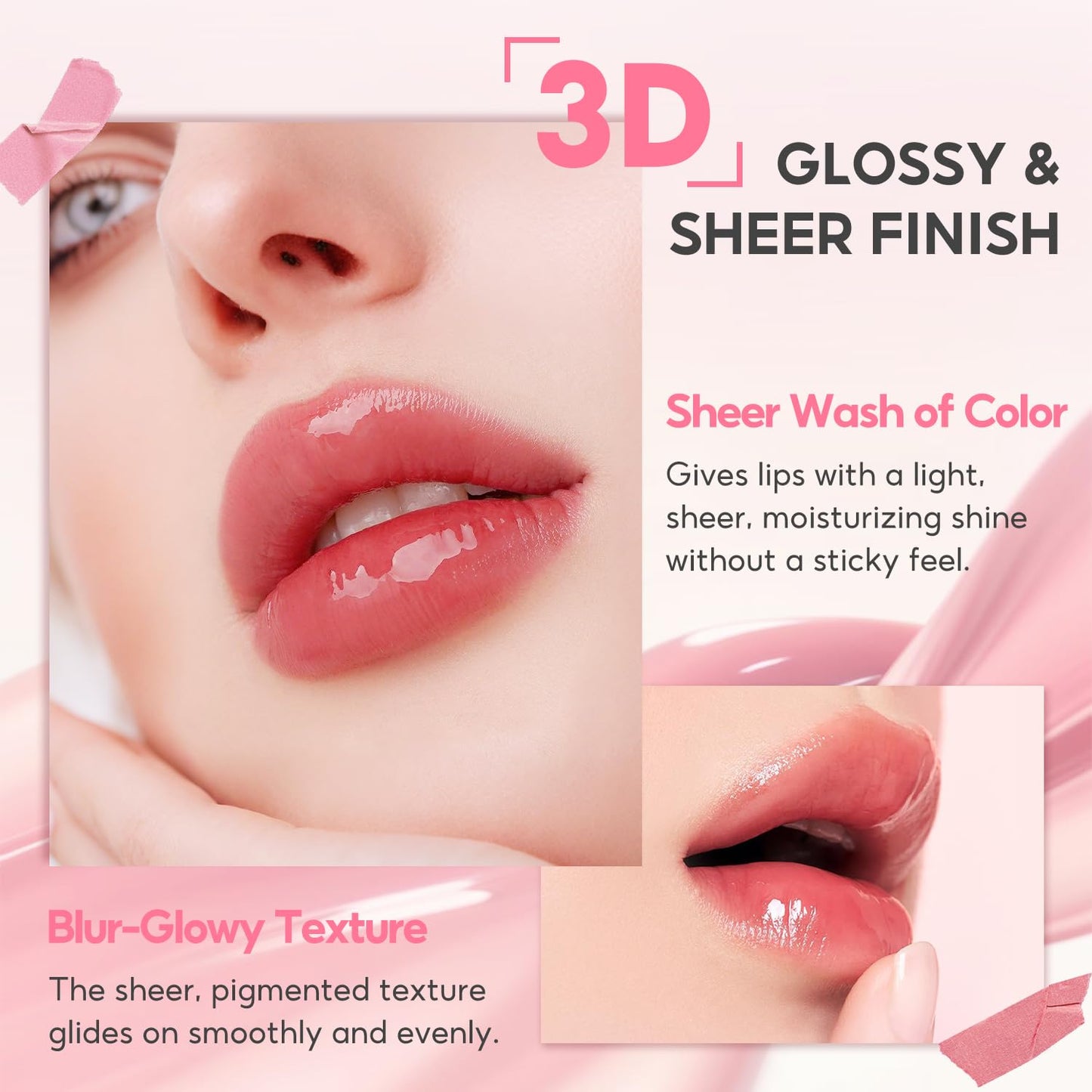 FelinWel Moisturizing Lip Oil with Glossy and Sheer Finish, Blur-Glowy Texture, Nourishing Ingredients, Smooth, Light-weight and Comfortable, 02