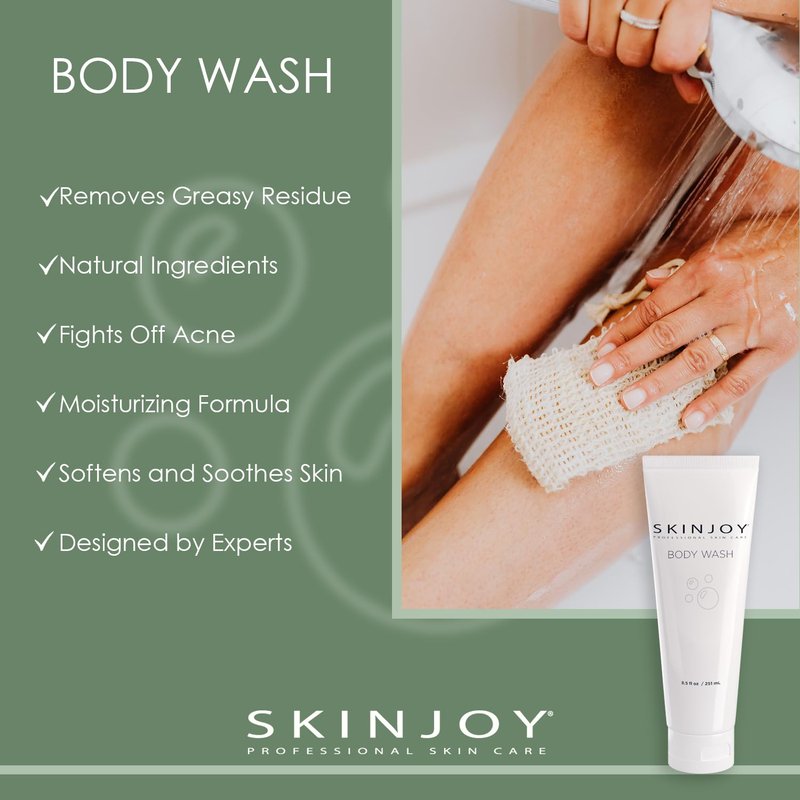 Skinjoy Body Wash Moisturizing Skin Care, Moisturizing Body Wash For Dry Skin, Natural Body Wash, Paraben Free, Phthalate Free, Dye Free - 8.5 Fl Oz