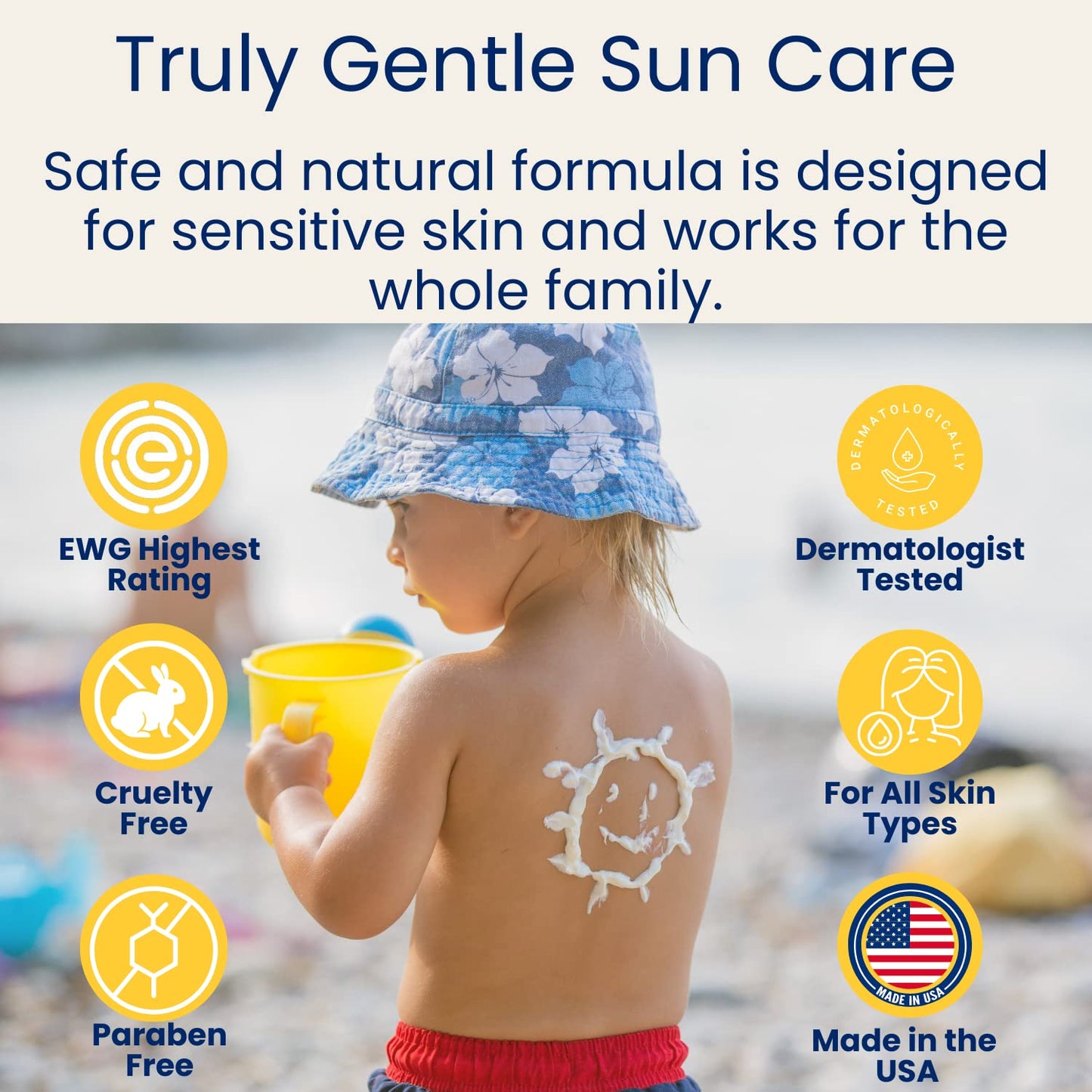 TruKid Eczema Mineral Sunscreen SPF 30 - All Natural Kids & Baby Sunscreen for Face & Body, Zinc Oxide Broad Spectrum Protection for Delicate Skin, Unscented, FSA Eligible, Travel Size 3.4oz