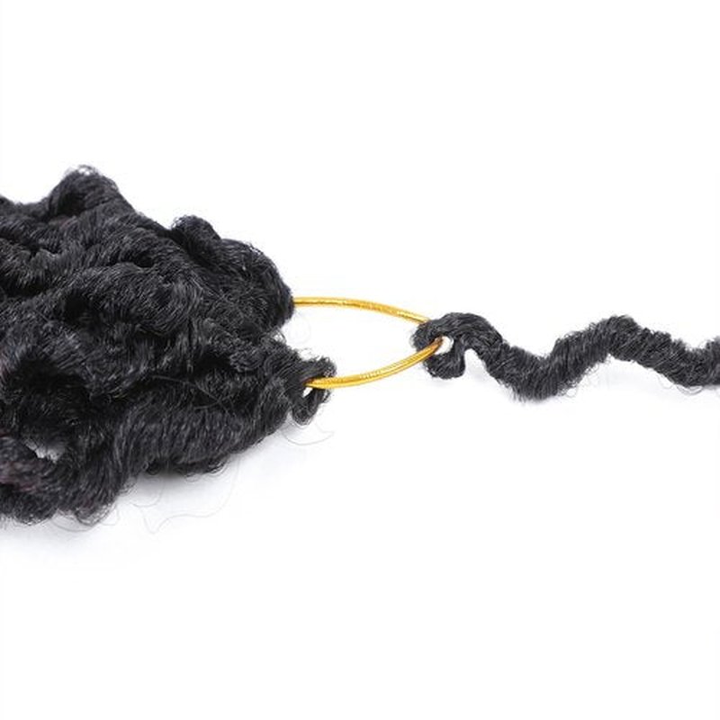 Karida Goddess Locs Crochet Hair 12 Inch, 8 Packs Faux Locs Crochet Hair For Black Women, Pre Looped Crochet Hair Goddess Locs With Curly Ends (12 Inch (Pack of 8), 1B/99j/530#)