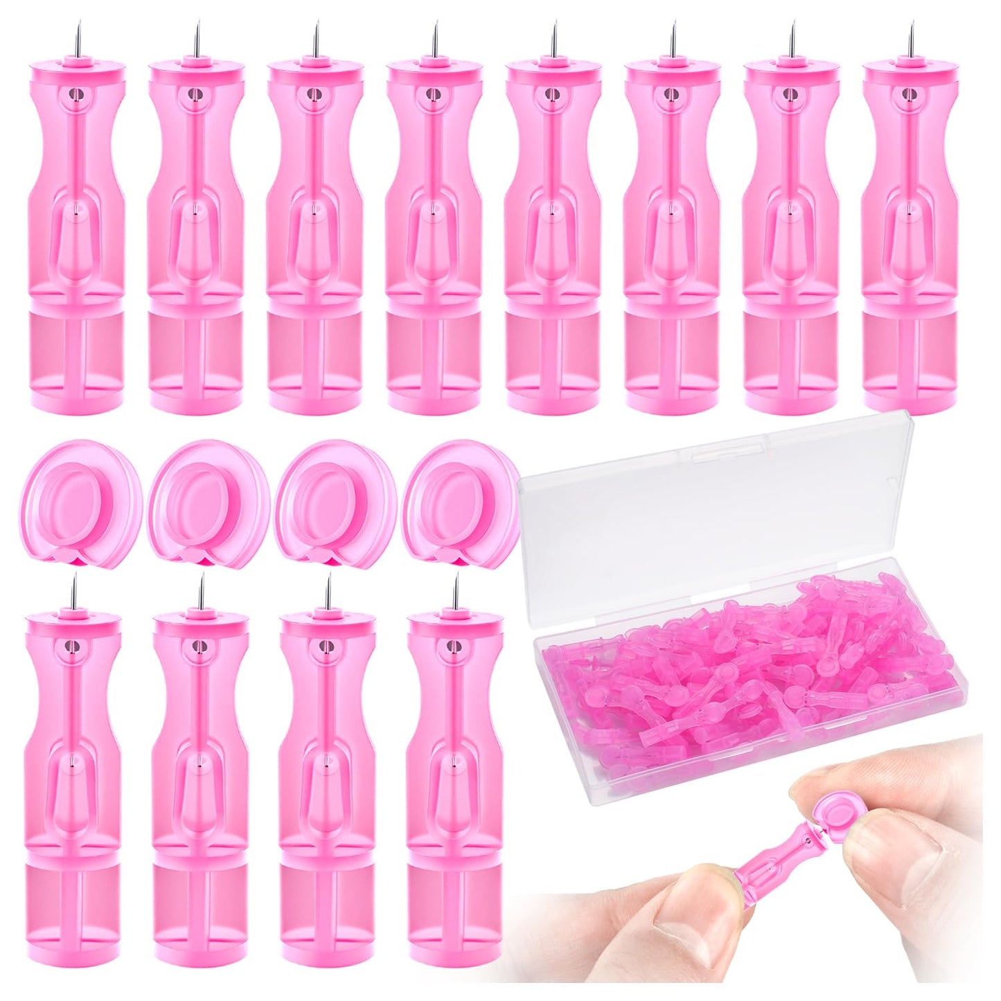 Lancets for Facial Extraction, 50Pcs Pink Disposable Acne Needle Tools, Blackhead Removal Kit for Clear Skin