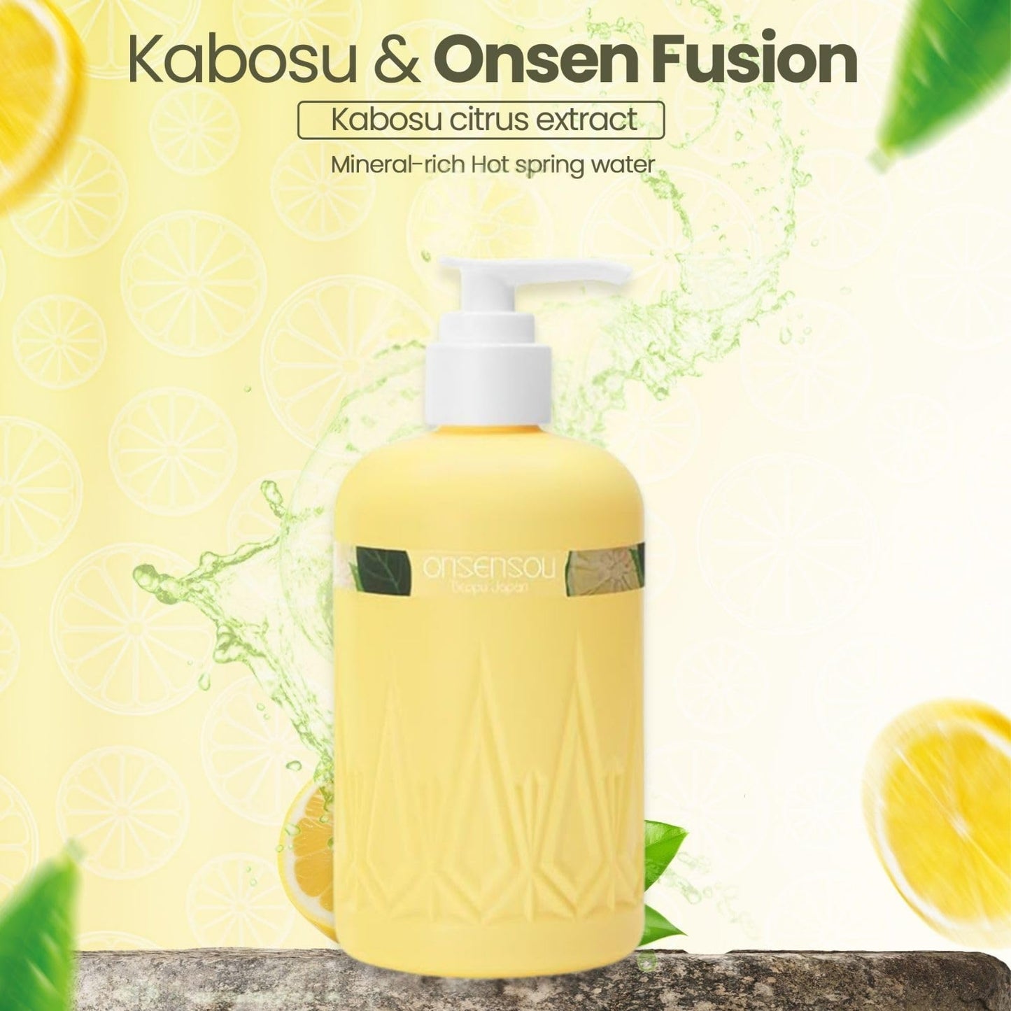 ONSENSOU Moisturizing Body Wash for Dry Skin Women & Men, Full Body Washes with Hot Spring Yeast, Green Algae Extract & AHA from Japan, Natural Body Wash, Daily Use, 10.1 Fl Oz