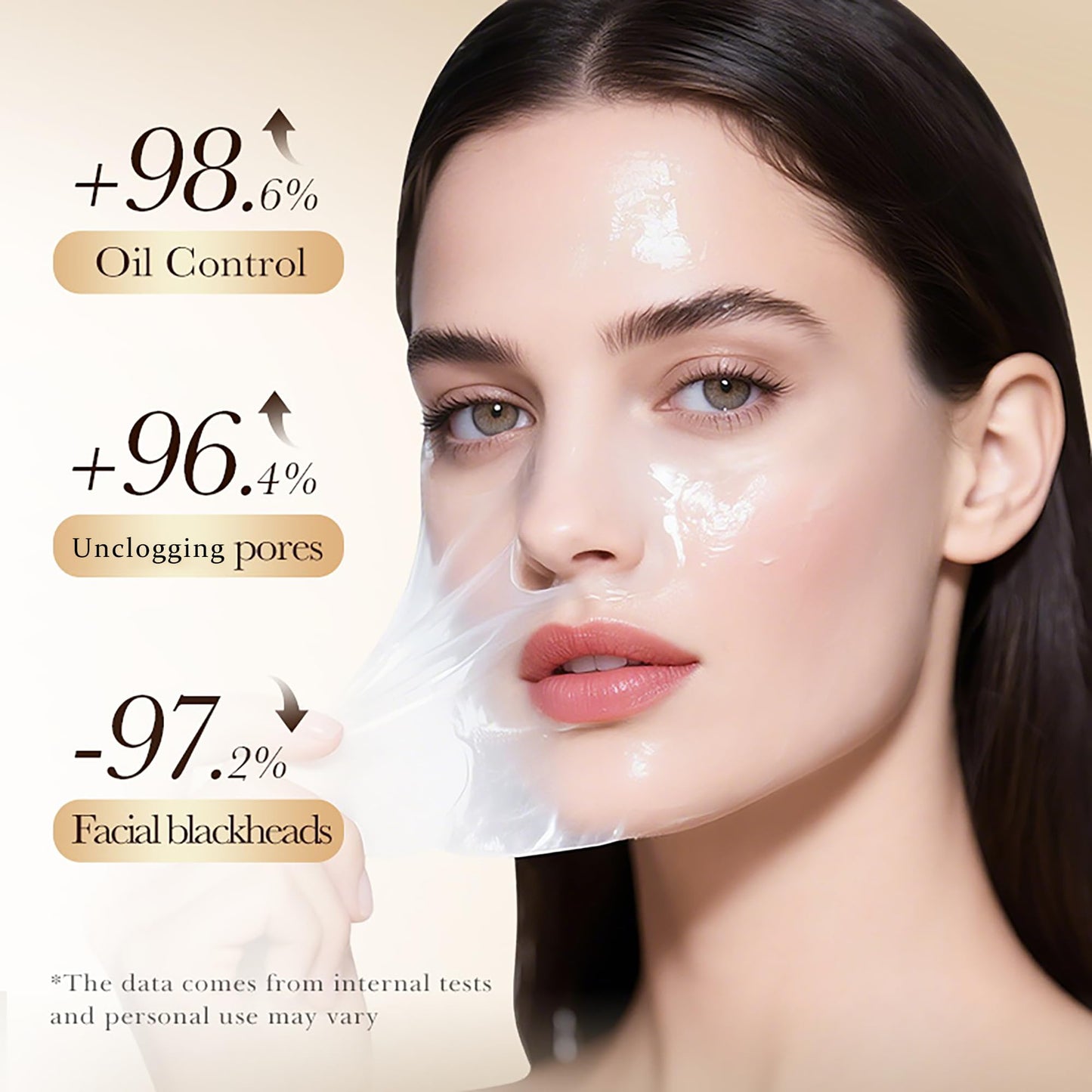 Easilydays Rice Raw Pulp Peel-Off Facial Mask, Moisturizing, Clean & Control Oil, Gently Remove Blackheads Tear-Off Peel off Lifting Face Mask, Deep Nourishment & Pore Tightening for All Skin Types