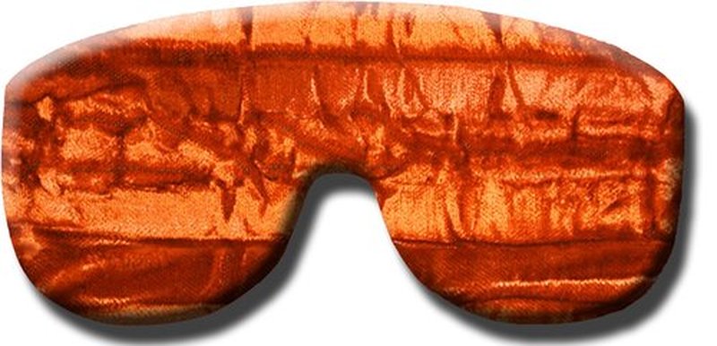 Candi Andi Handmade Opulence Yoga Eye Mask Pillow - Weighted Flaxseed Fill, Unscented, Satin & Velvet, Adjustable Strap - Ideal for Meditation & Restful Sleep -Copper - TEMF-CP