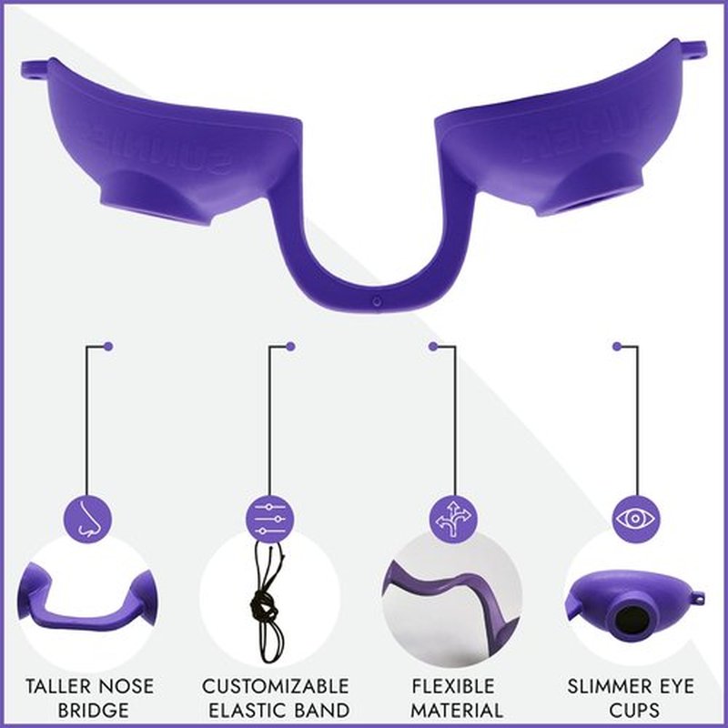 EVO FLEX Sunnies Flexible Tanning Bed Goggles UV Eye Protection Glasses 4 Pack (Purple), FDA Compliant