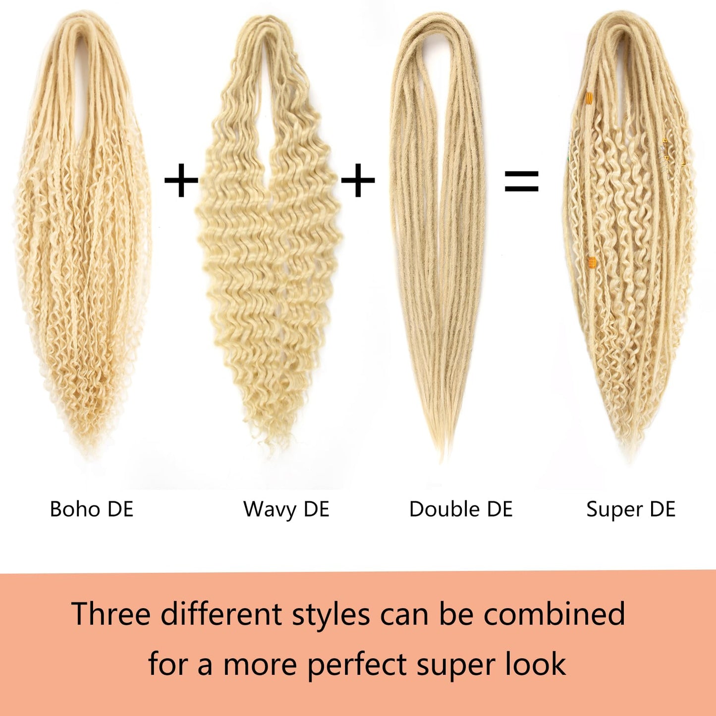 Double Ended Dreadlock Extensions 0.6CM Diameter Synthetic Hair 24Inch 30Strands Reggae Braids Hip-hop Style(Double Ended 30trands,613)