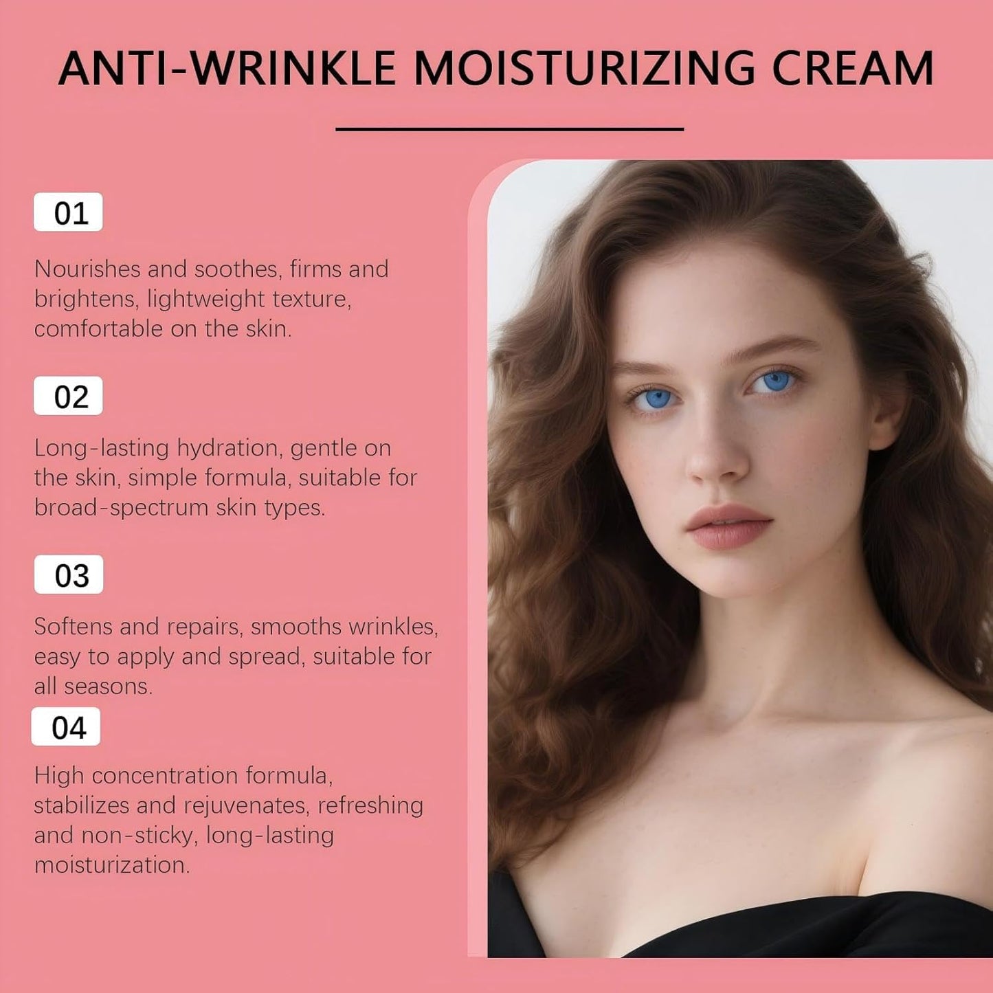 Birunwer 2PCS All-In-One Time Reverse Cream with Centella Asiatica (Cica), Deeply Moisturizes and Nourishes the Skin, Nourishing, Hydrates, Firms & Reduces Wrinkles, Collagen & Hyaluronic Acid