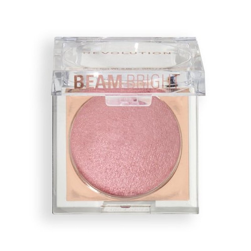 Revolution, Beam Bright Blush, Blendable & Buildable Face Powder Blush, Luminous Finish for Radiant Cheeks, Vegan & Cruelty-Free, Pink Party, 0.09 Oz