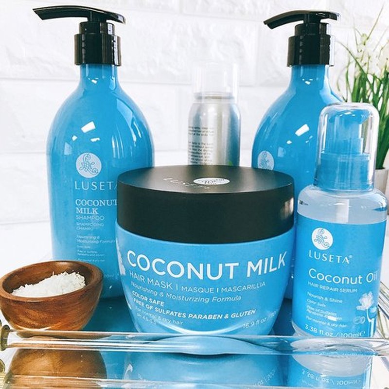 Luseta Coconut Milk Hair Mask 16.9 oz Hydrating Hair Treatment Repair & Restore Damaged Hair, Sulfate Free