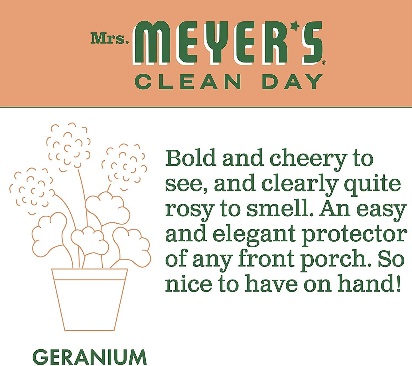 Mrs. Meyers Liquid Hand Soap Refill Liquid 33 Oz Geranium Scent
