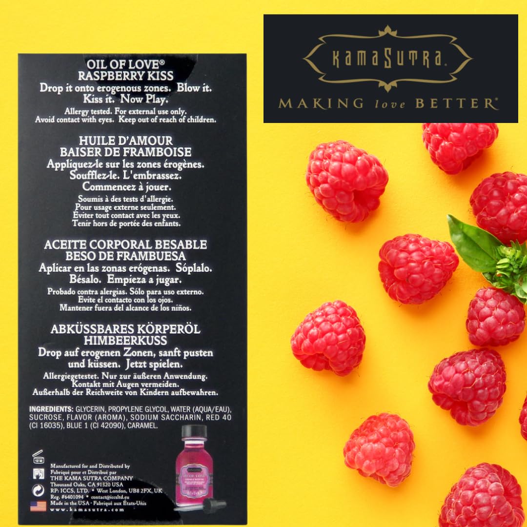 Kama Sutra Oil of Love Raspberry Kiss, 0.75 Fluid Ounce