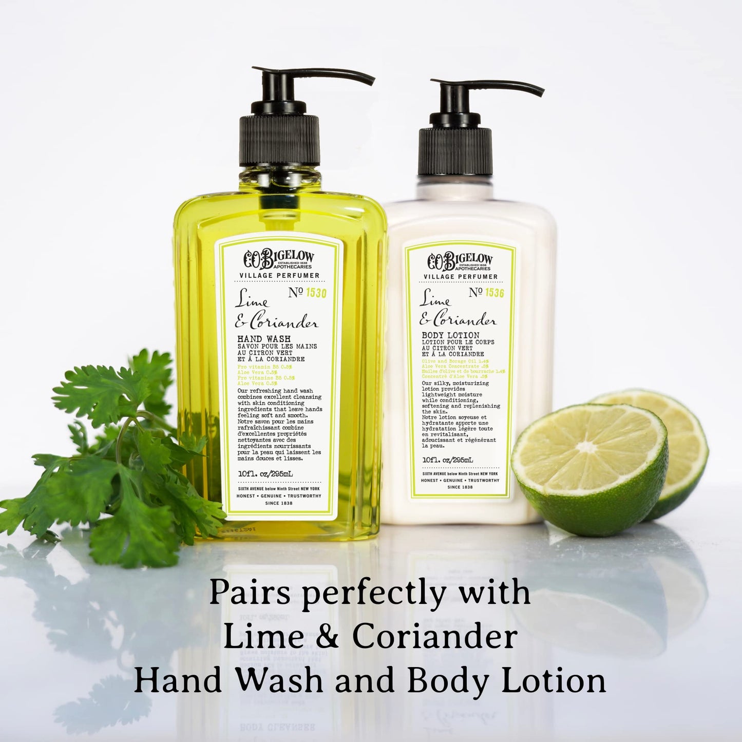 C.O. Bigelow Lime Coriander Body Wash, Village Perfumer Moisturizing Body Wash with Aloe Vera, 10 Fl Oz