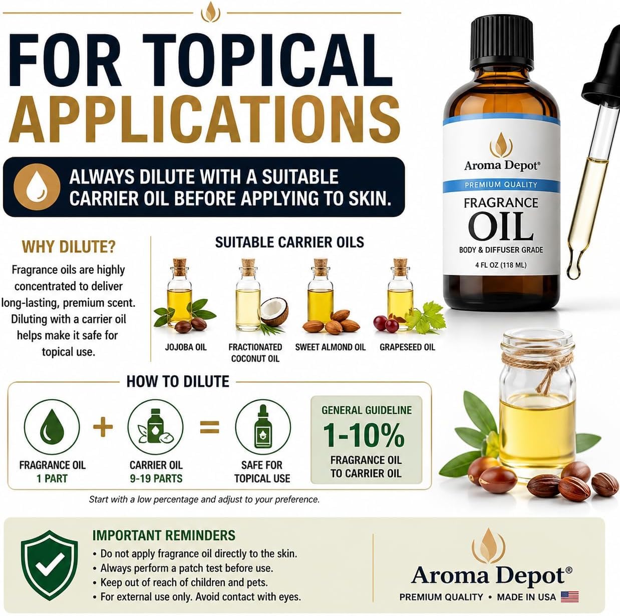 Aroma Depot African Green Musk Fragrance Oil, 4 fl oz. l for DIY Projects