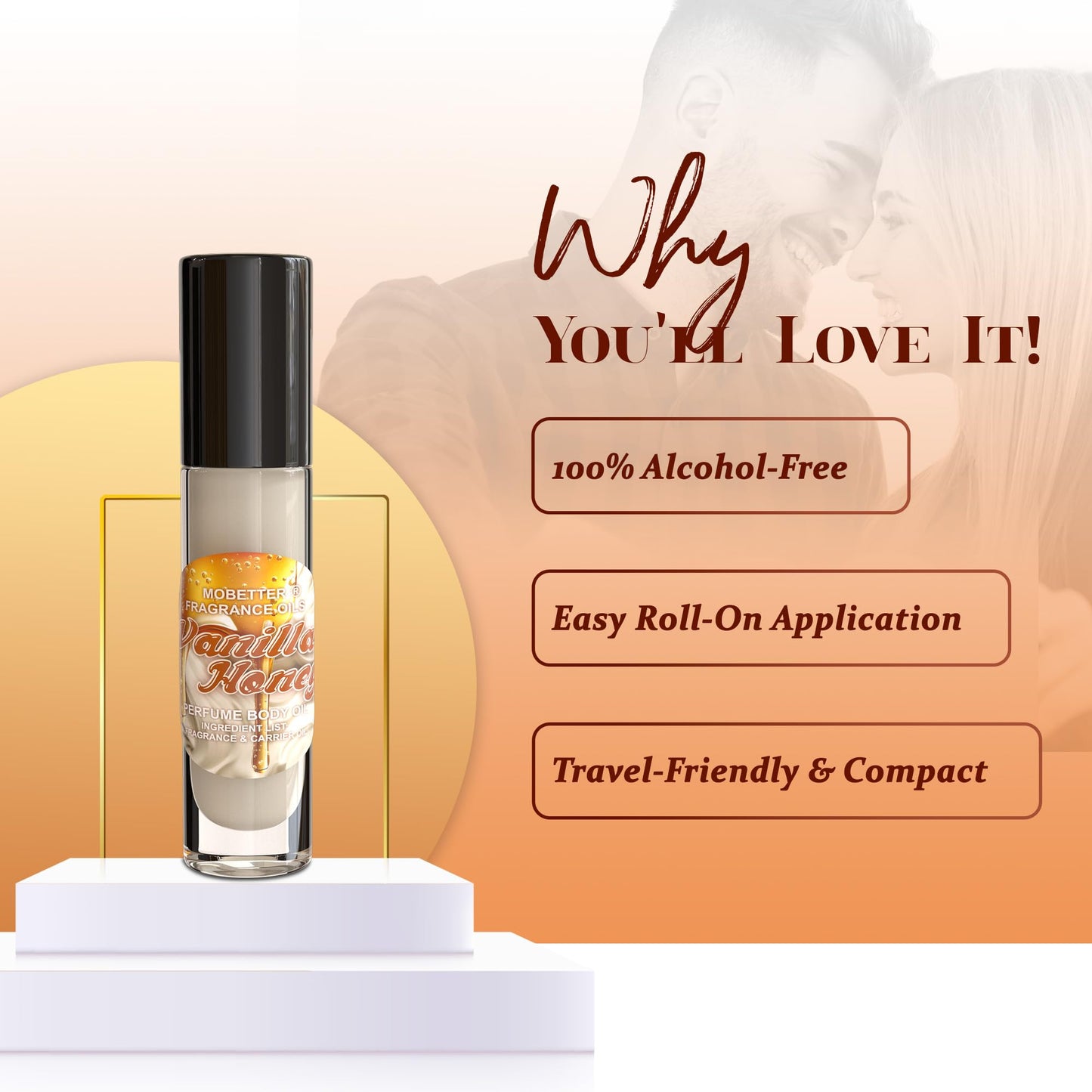 MOBETTER FRAGRANCE OILS Vanilla Honey Perfume Body Oil for Unisex