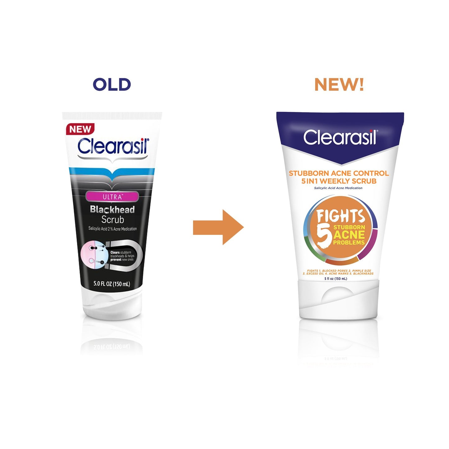 Clearasil Stubborn Acne Control 5in1 Weekly Scrub, 5 oz. (Packaging may vary)