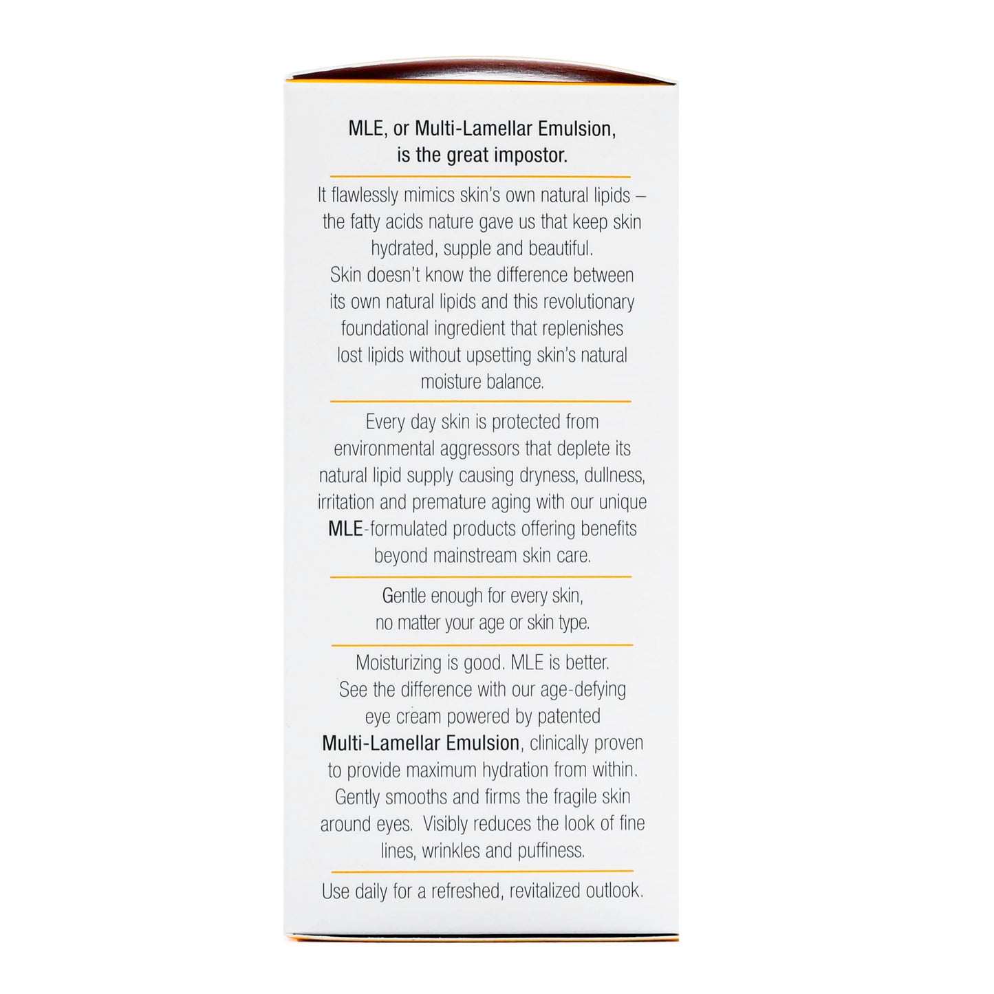 Collagen Boosting MLE Barrier Eye Repair Cream by e.fek.tiv for Unisex - 1 oz Serum.