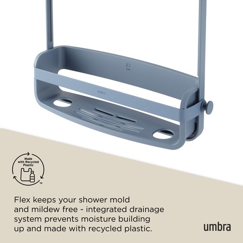 Umbra Flex Shower Caddy, Slate Blue
