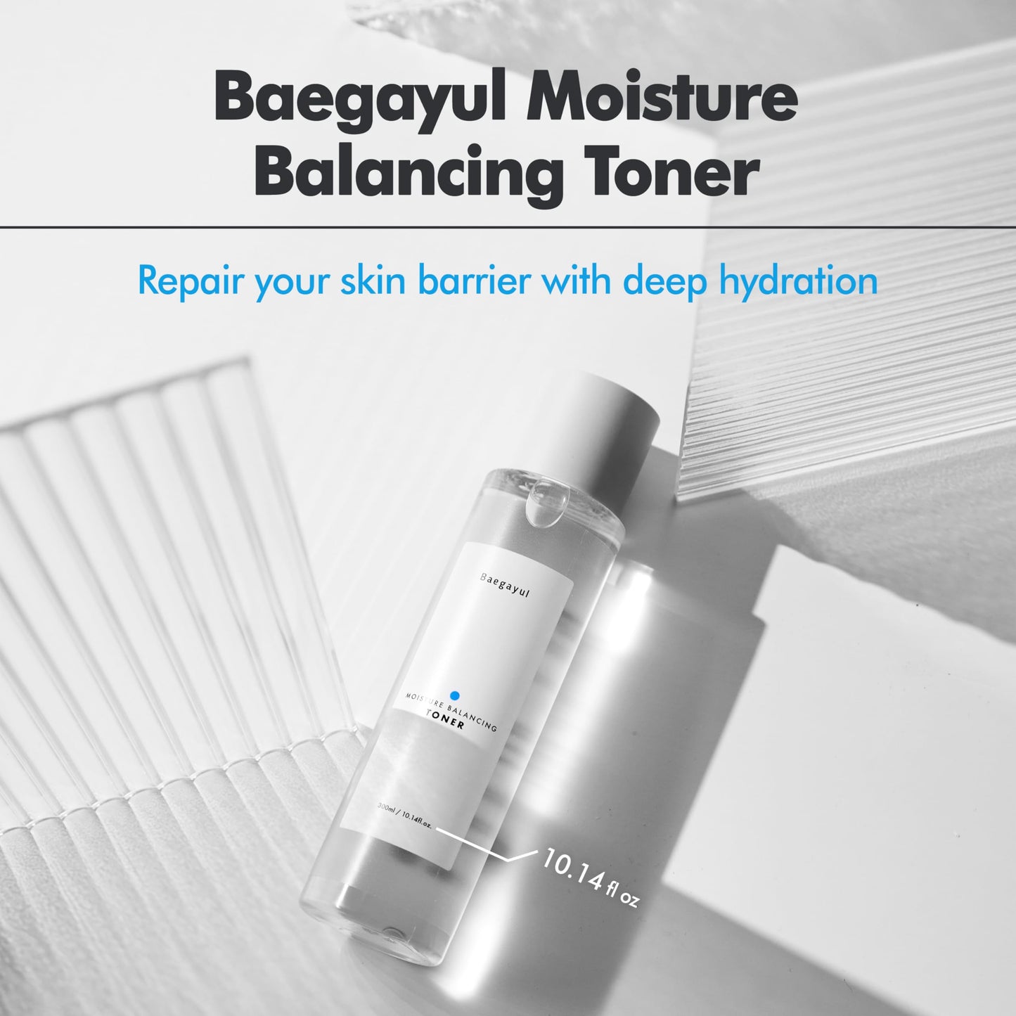 Moisture Balancing Face Toner – Hydrating Korean Toner for Sensitive Skin with Low pH, CICA & Ceramide, PHA and Job’s Tears Extract, Plumping & Calming K-Beauty Skincare (10.14 fl oz)