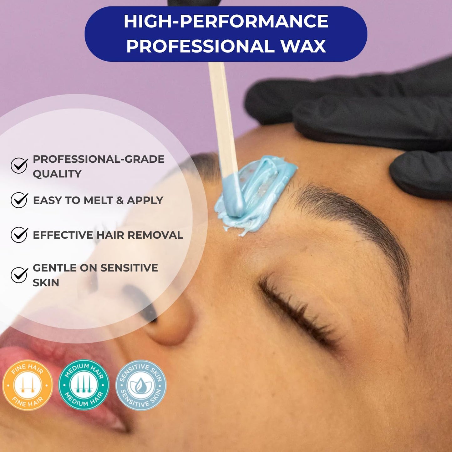NaturaverdePro Blue Flex Hard Wax Beads, Body and Facial Hair Removal, Brazilian Bikini Wax for Women with Calming Chamomile - 2.2 lbs