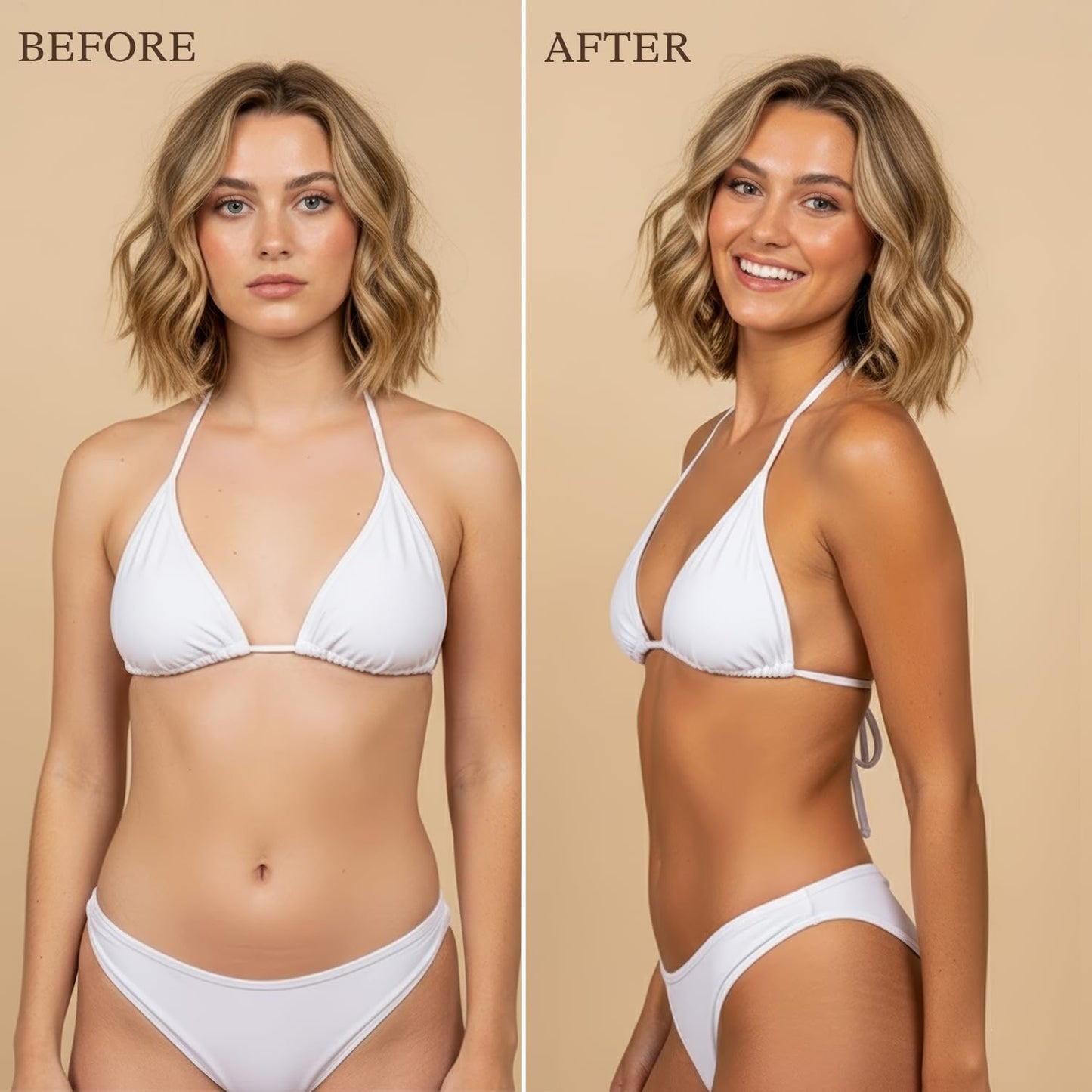 Self Tanner Face & Body - With Organic Aloe Vera & Shea Butter, Sunless Tanning Lotion, Bronzer Buildable Light, Medium or Dark Tan, Fake Tan Self Tanners Best Sellers, 7.5oz (body) 3oz (face)