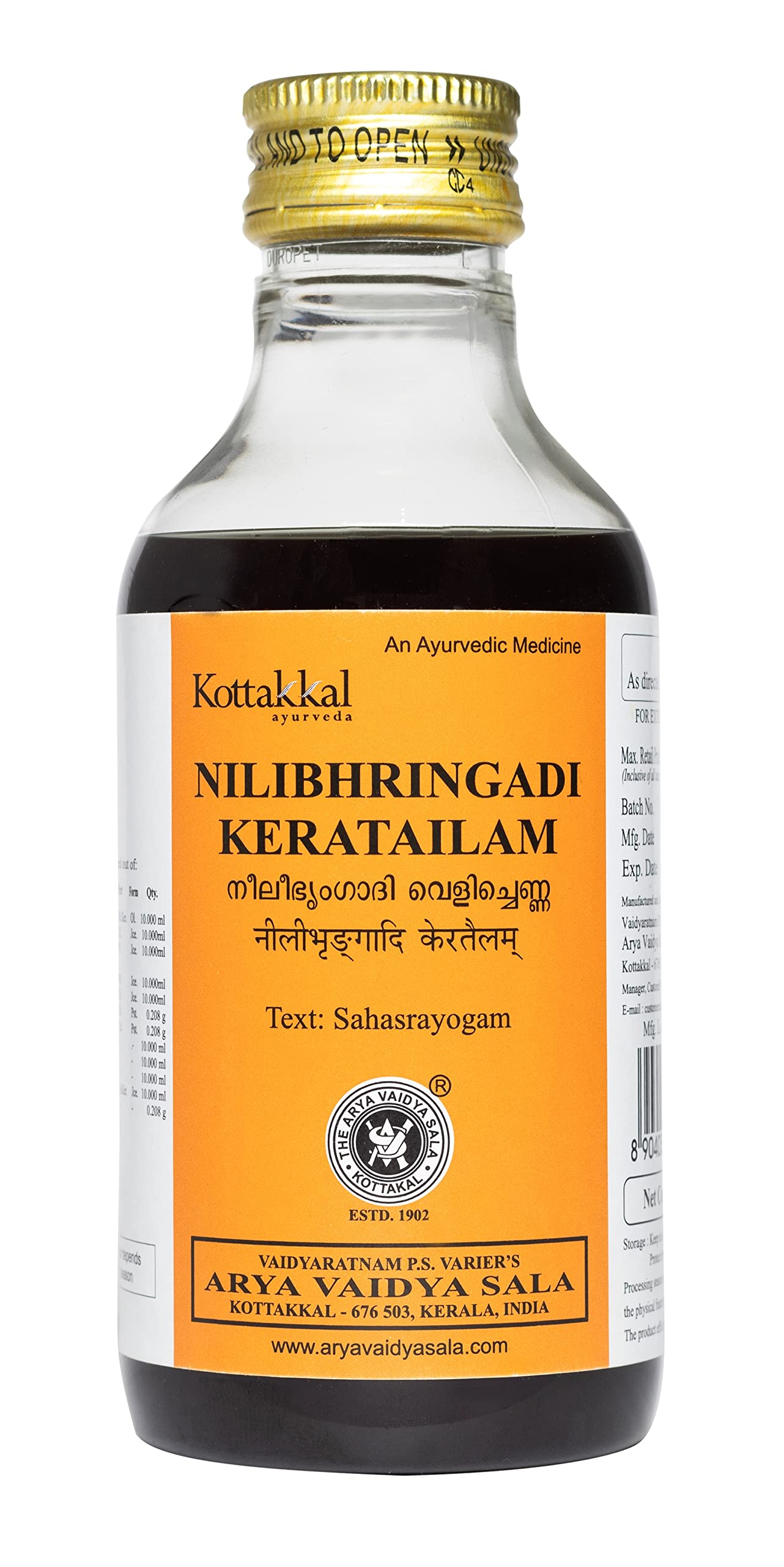 Kottakkal Nilibhringadi keratailam 200ml.