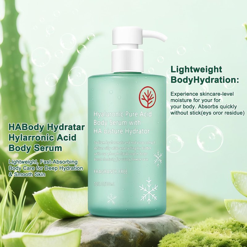 Hyaluronic Acid Body Serum - Lightweight, Fast-Absorbing Hydration for Silky Smooth Skin | Non-Greasy Formula