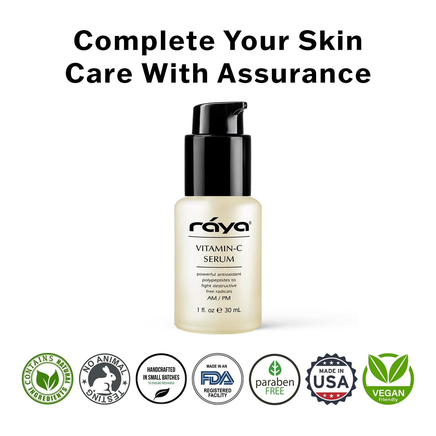 RAYA Radiance-Boosting Vitamin C Face Serum | Helps Minimize the Look of Dark Spots | Antioxidant-Rich & Glow-Enhancing Skincare | Tone-Refining & Luminous-Looking Complexion for All Skin Types