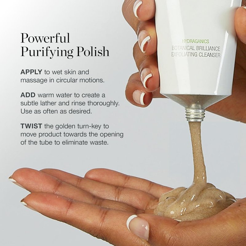 Ogee Botanical Brilliance Exfoliating Cleanser - Organic Facial Wash for Radiant Skin | 3.8 Fl Oz (Pack of 2)