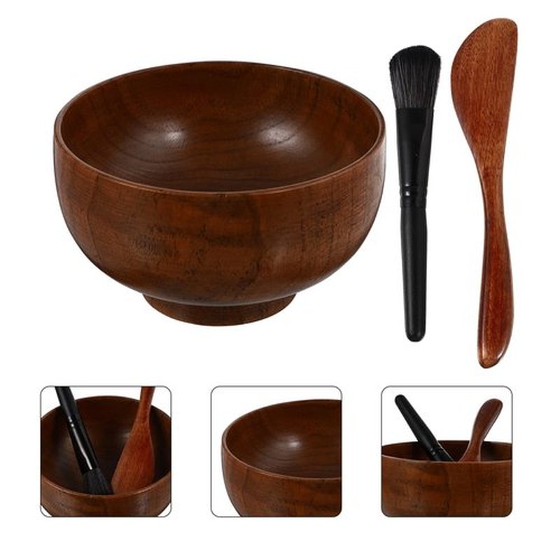 FOMIYES 3 sets Face Mask Mixing Bowl Kit Brush Spatula Practical Facial Mask Tool Skin Care Beauty,Facial Mask Bowl Set