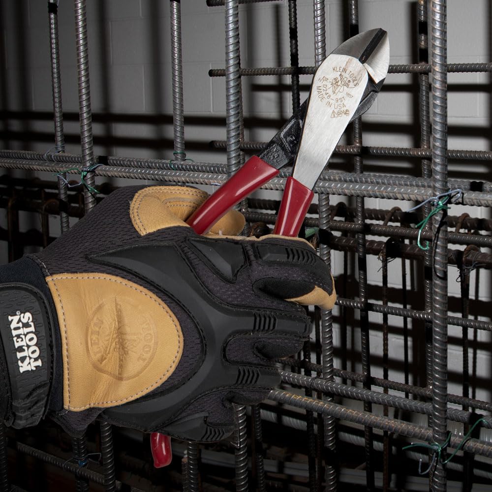 Klein Tools 80081 Pliers Kit, Made in USA, Set with Ironworker's Diagonal Cutting Pliers, Heavy Duty Side Cutters and Flame Resistant Canvas Tool Bag, 3-Piece